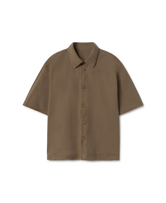 'Mocha' Poplin Shirt