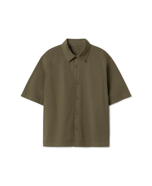 'Olive' Poplin Shirt