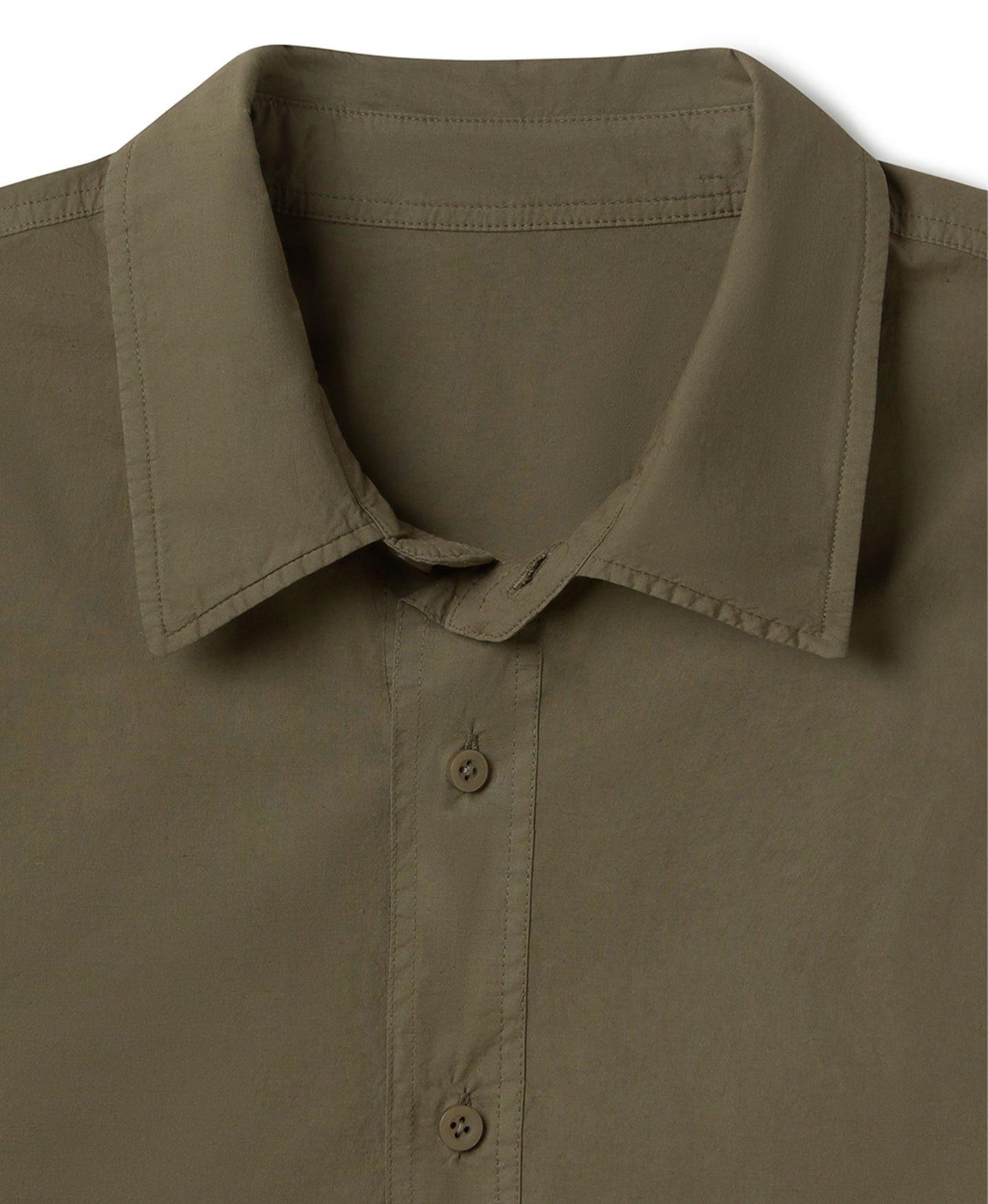 'Olive' Poplin Shirt