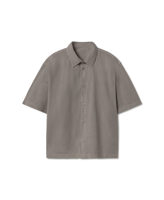 'Taupe' Poplin Shirt