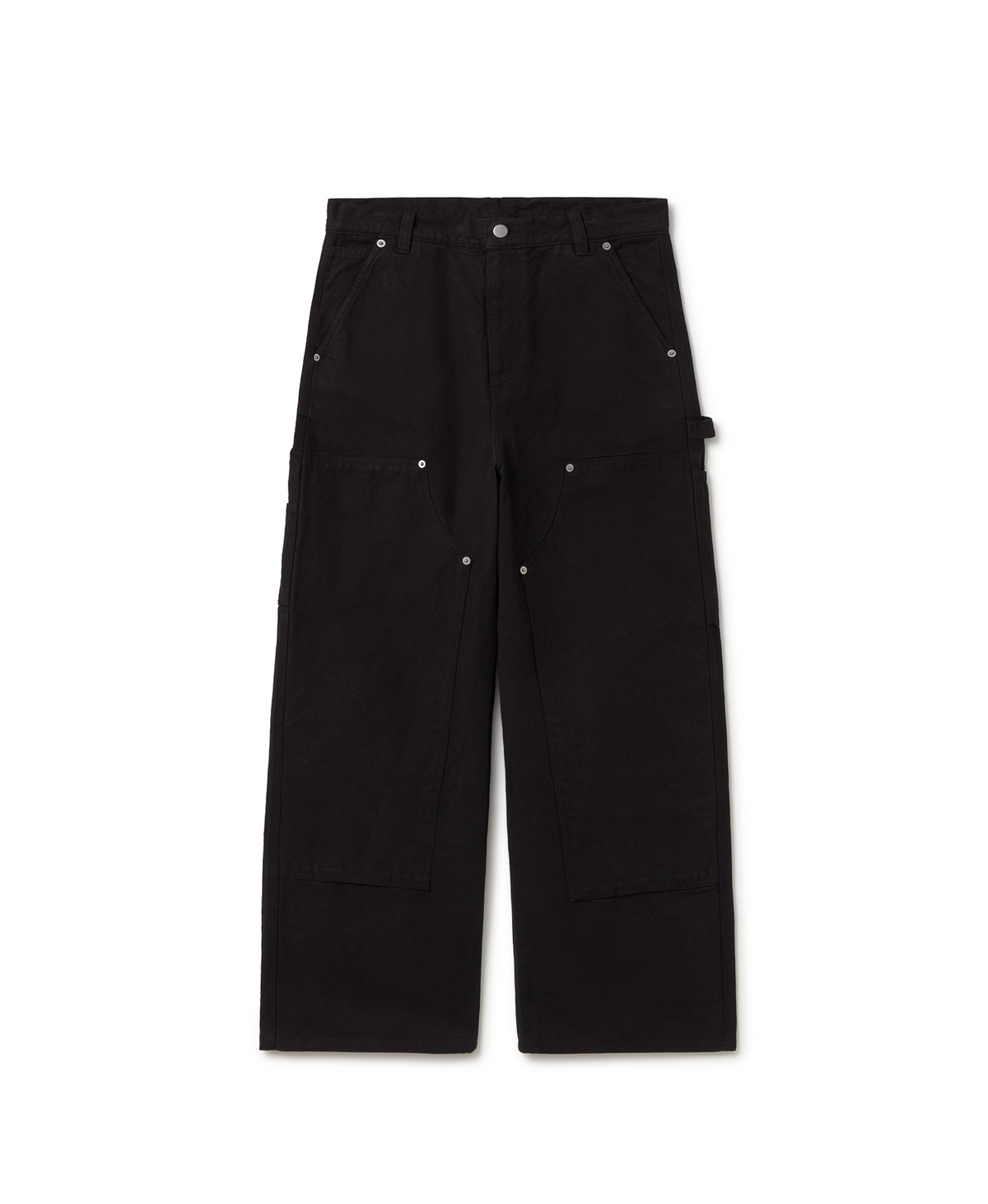 'Jet Black' Double Knee Pants