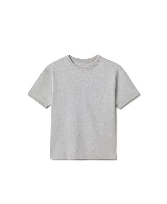 300 GSM 'Light Heather Gray' Slim Fit T-Shirt
