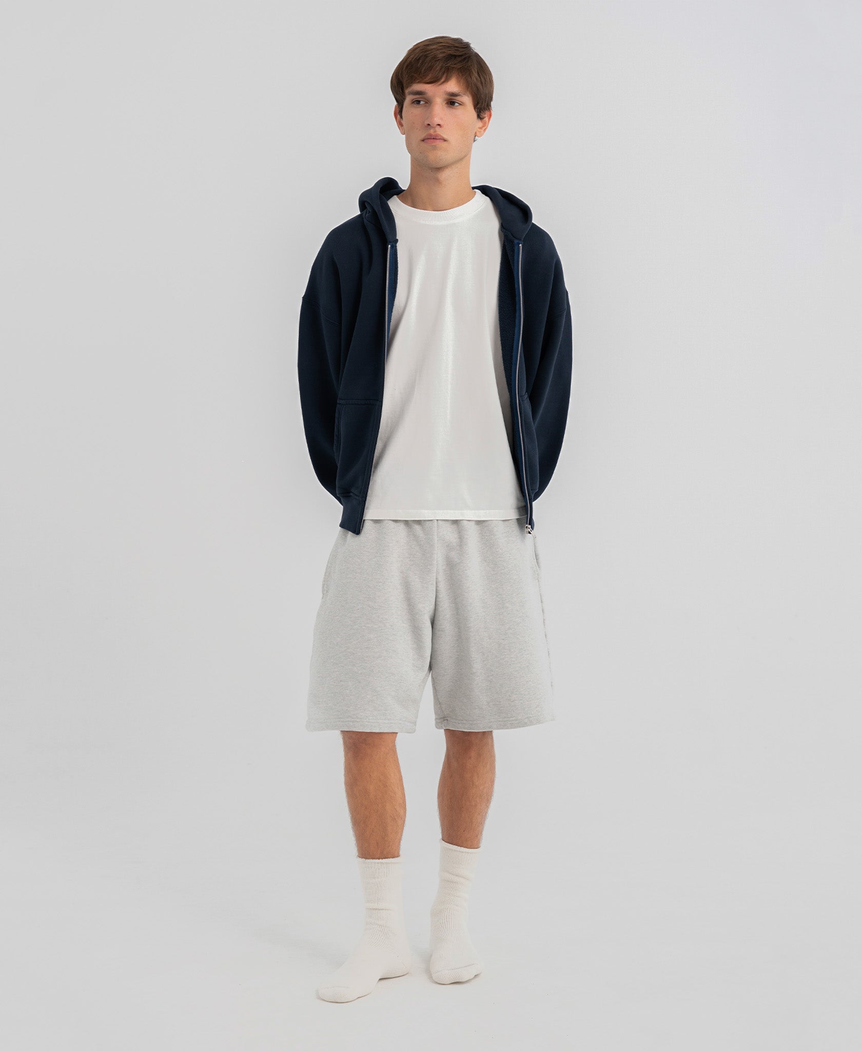 600 GSM 'Ash Gray' Short Pants – Velour Garments