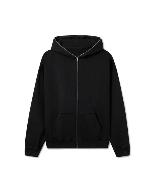 600 GSM 'Jet Black' Full-zip