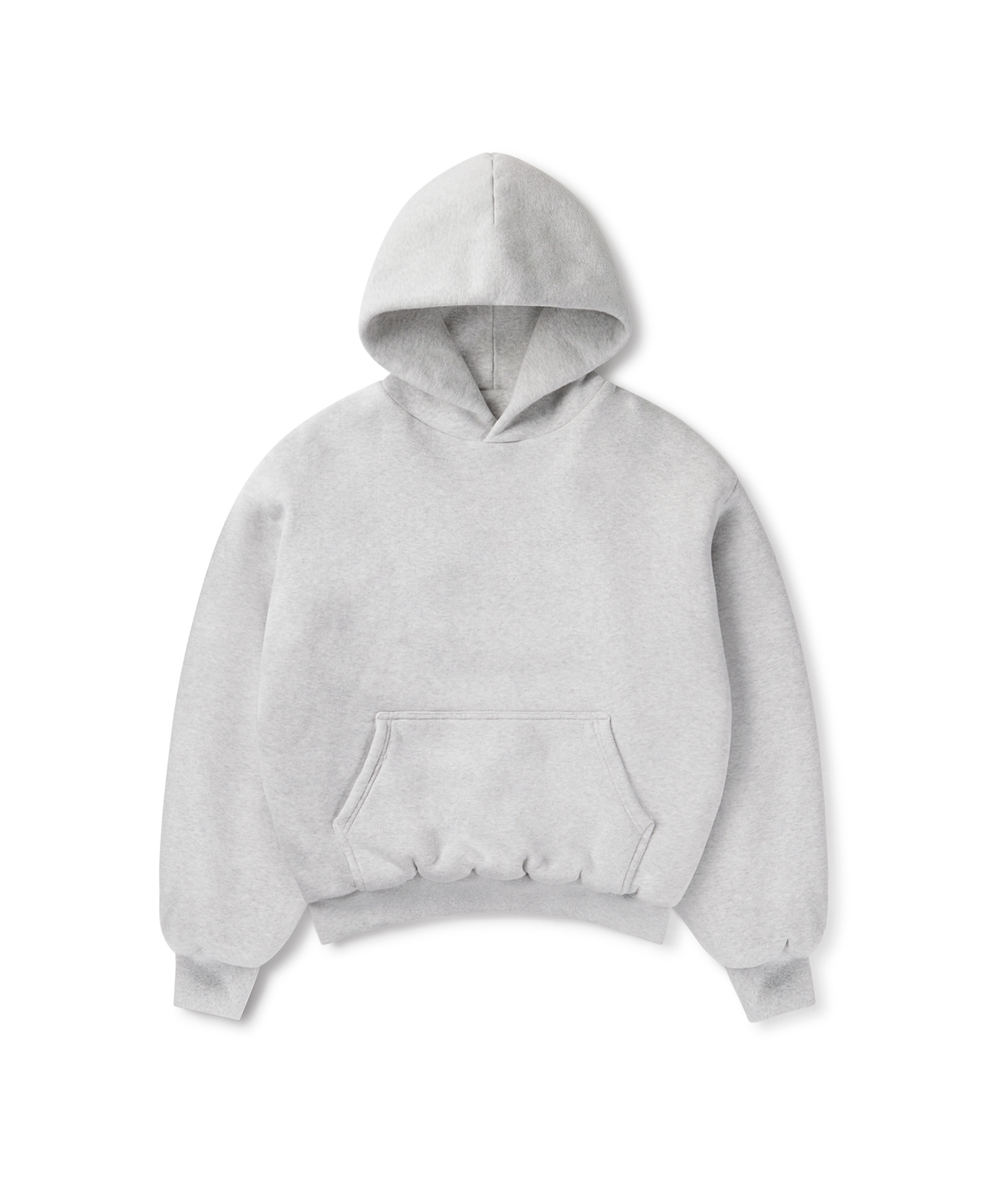 1000 GSM 'Light Heather Gray' Double Hoodie – Velour Garments