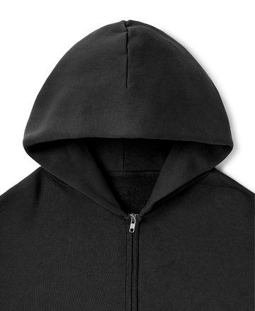 450 GSM 'Jet Black' Zipper