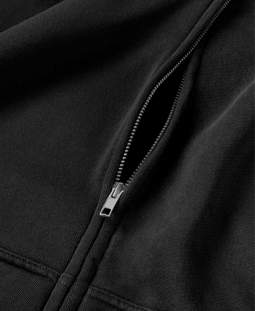 450 GSM 'Jet Black' Zipper