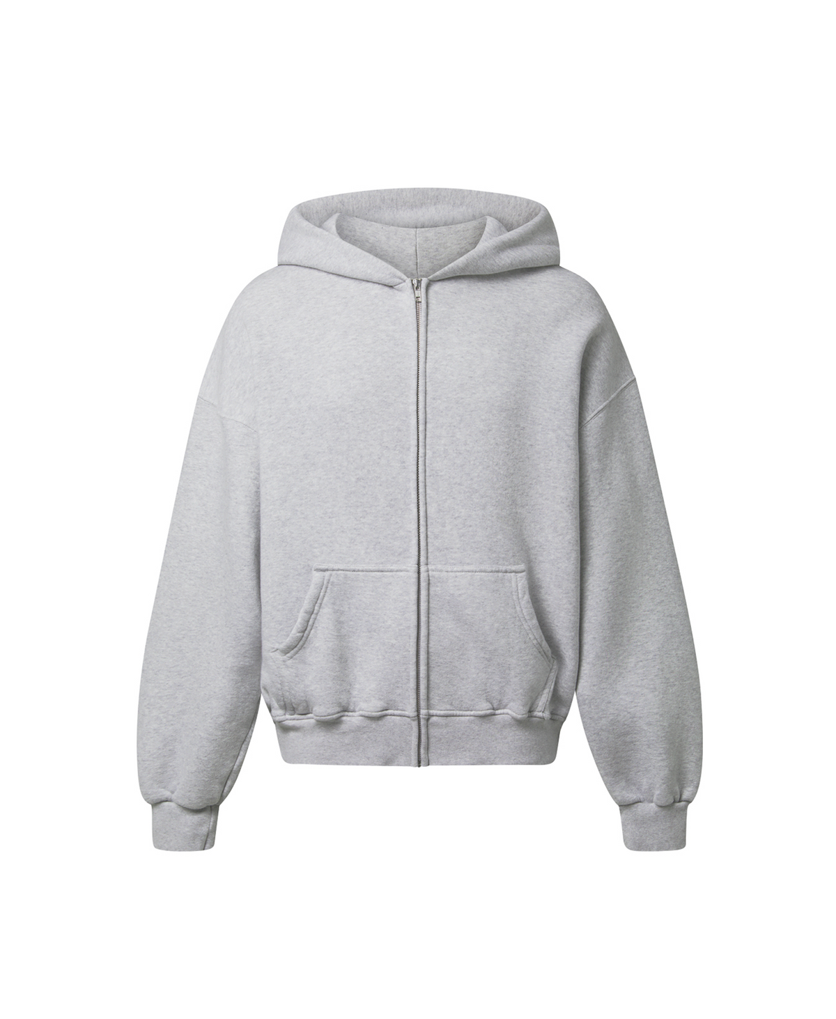 450 GSM ‘Light Heather Gray’ Zipper