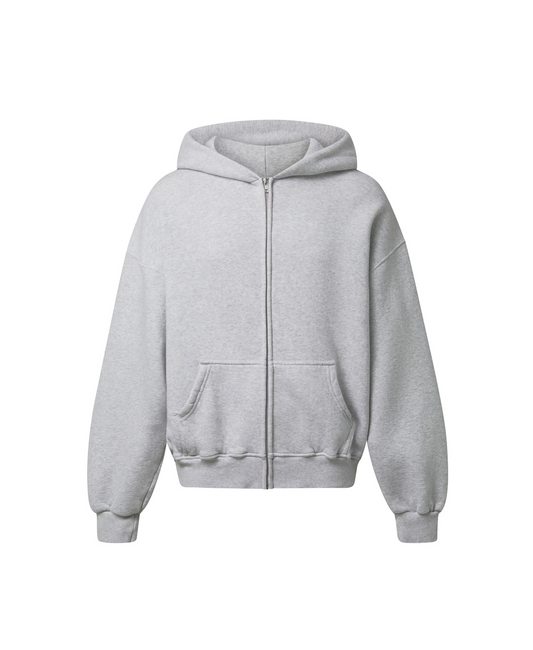 450 GSM ‘Light Heather Gray’ Zipper