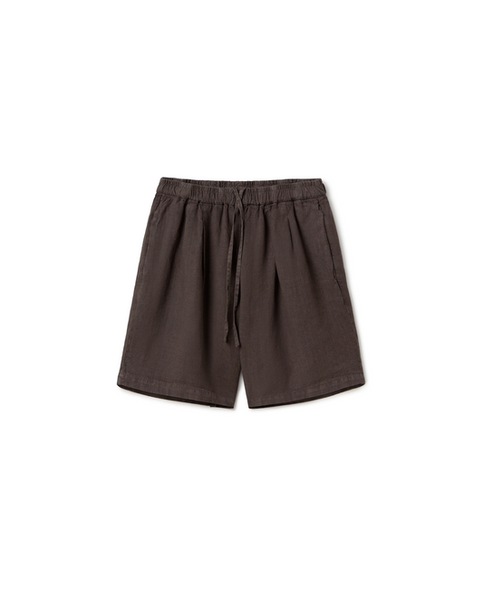 'Chocolate' Linen Short Pants