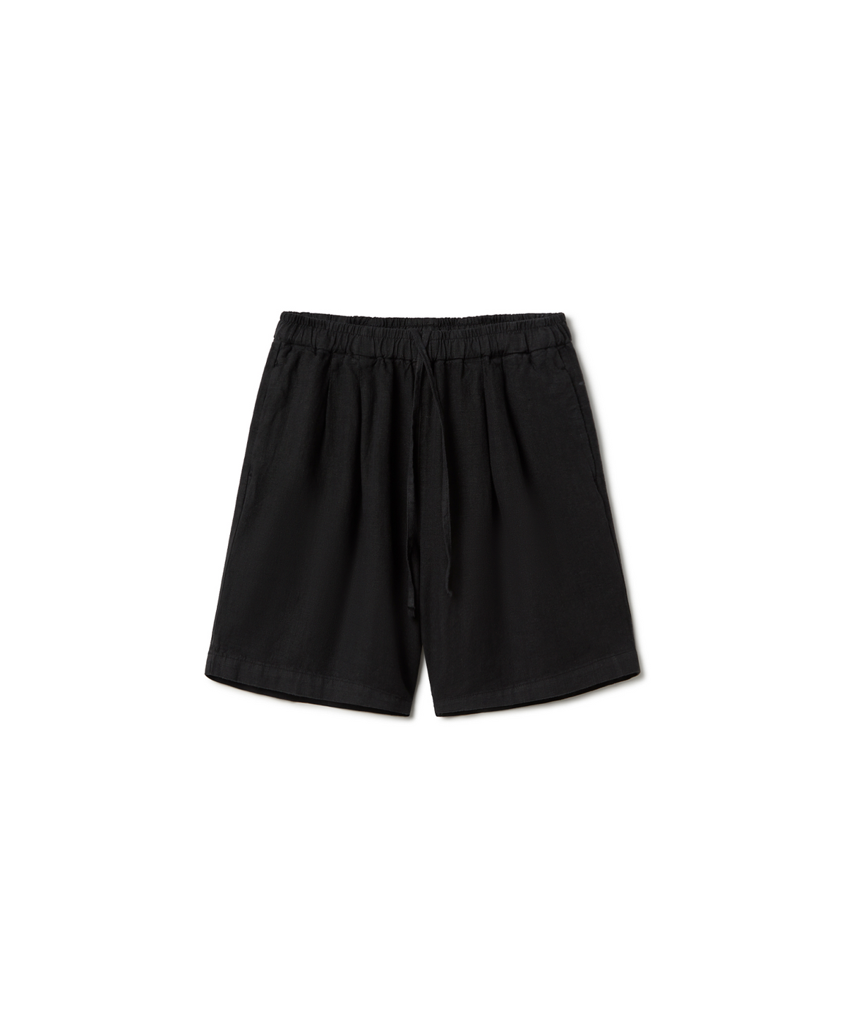 'Jet Black' Linen Short Pants