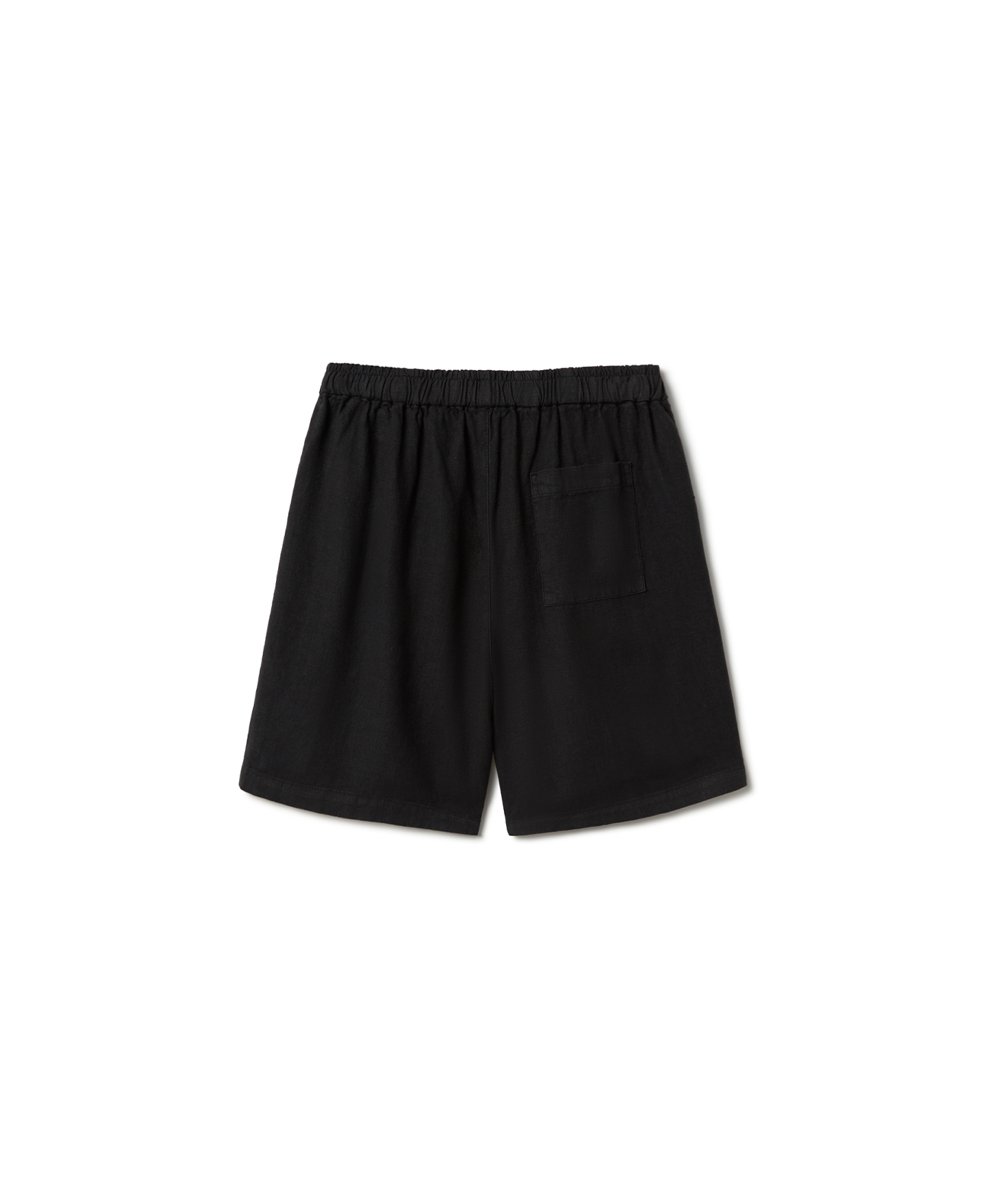 'Jet Black' Linen Short Pants