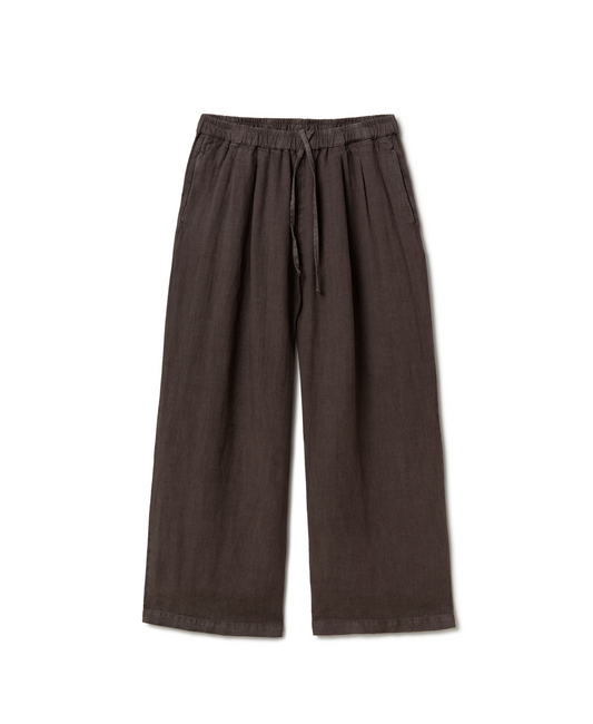 'Chocolate' Linen Trousers