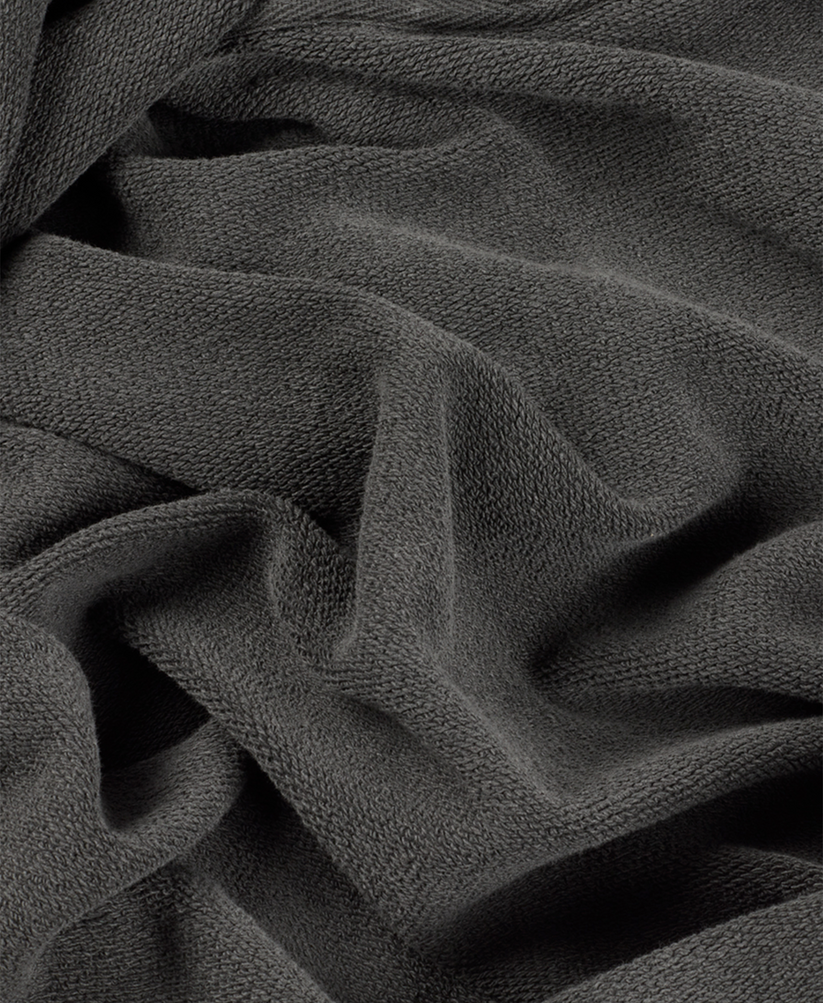 600 GSM 'Anthracite' Zipper Velour Garments