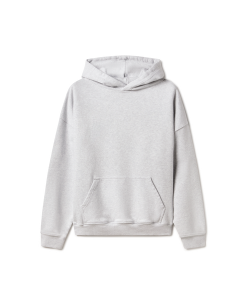 600 GSM Light Heather Gray Hoodie Velour Garments