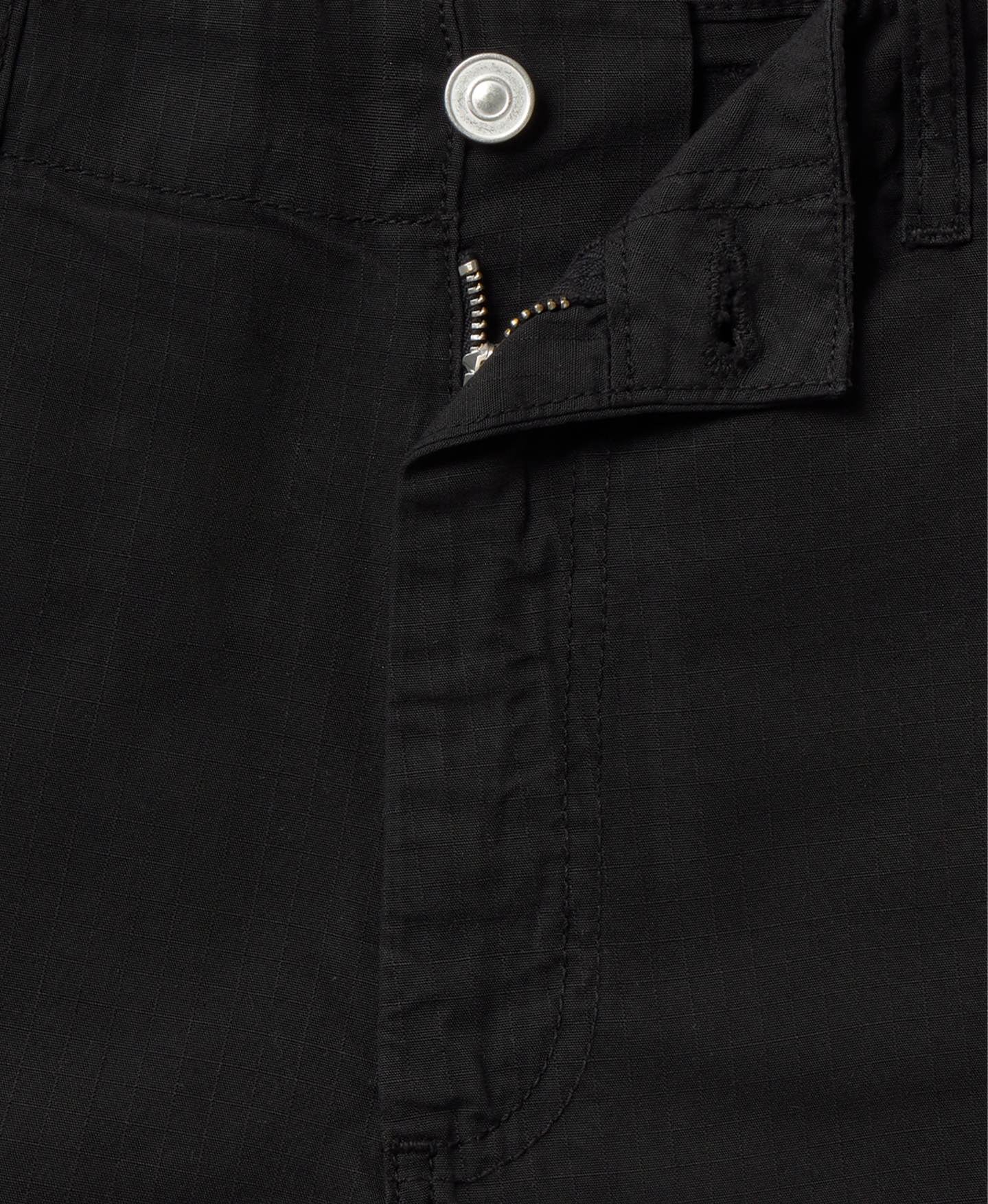 'Jet Black' Ripstop Short Cargo Pants