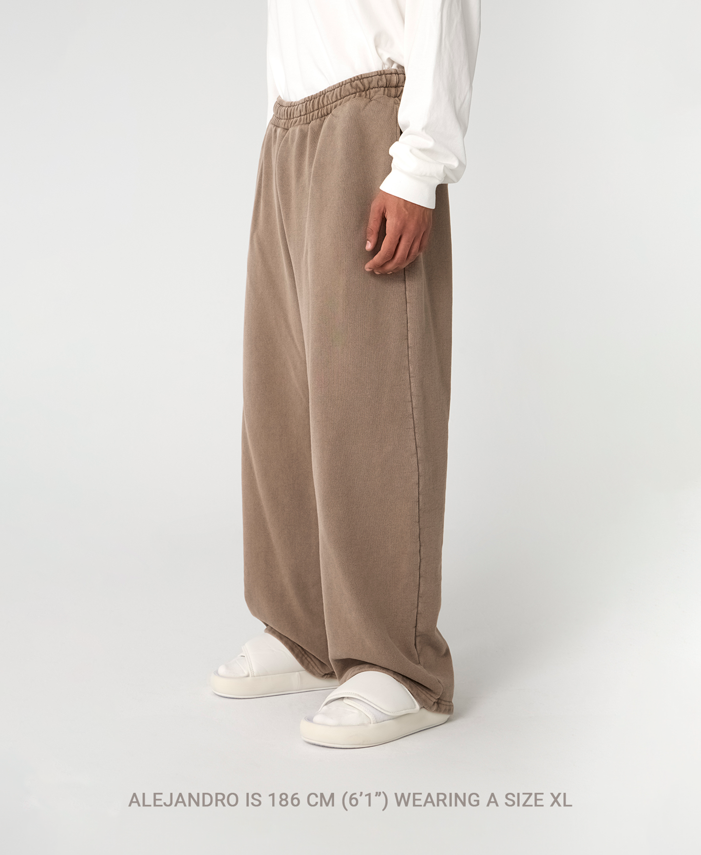 600 GSM 'Neutral Gray' Straight-leg Pants