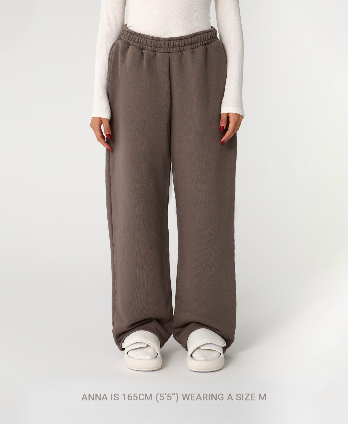 600 GSM 'Faded Gray' Straight-leg Pants