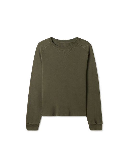 350 GSM 'Army Olive' Thermal Longsleeve