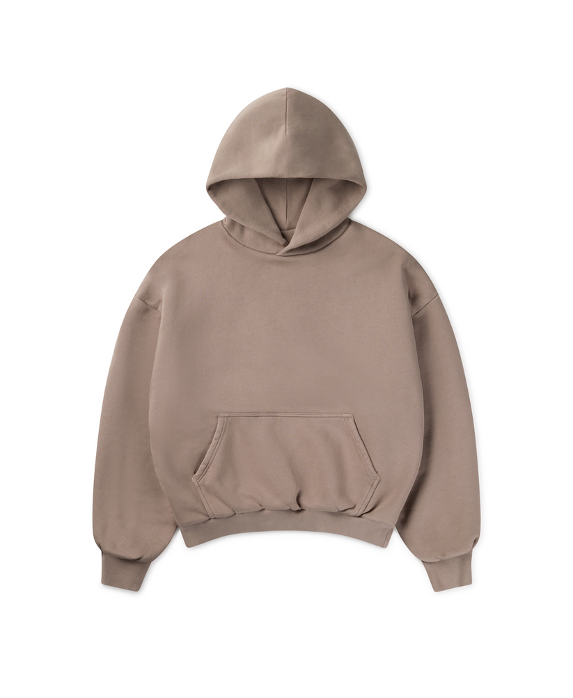 Taupe Soft Knit Print Hoodie main image 0