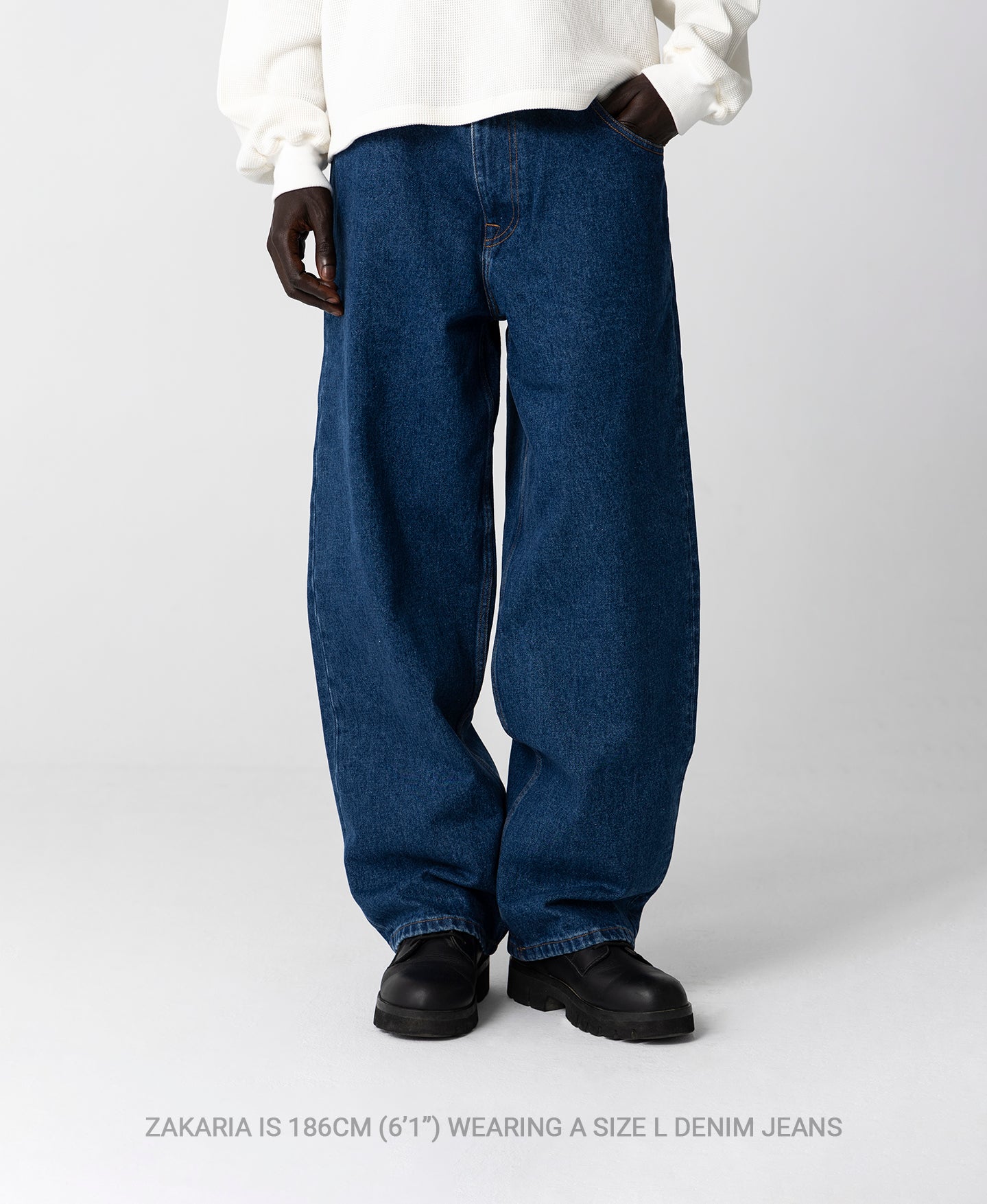 STONE  DENIMS　スウェットジャージ L 14oz 'Stone Wash' Denim Jeans – Velour Garments