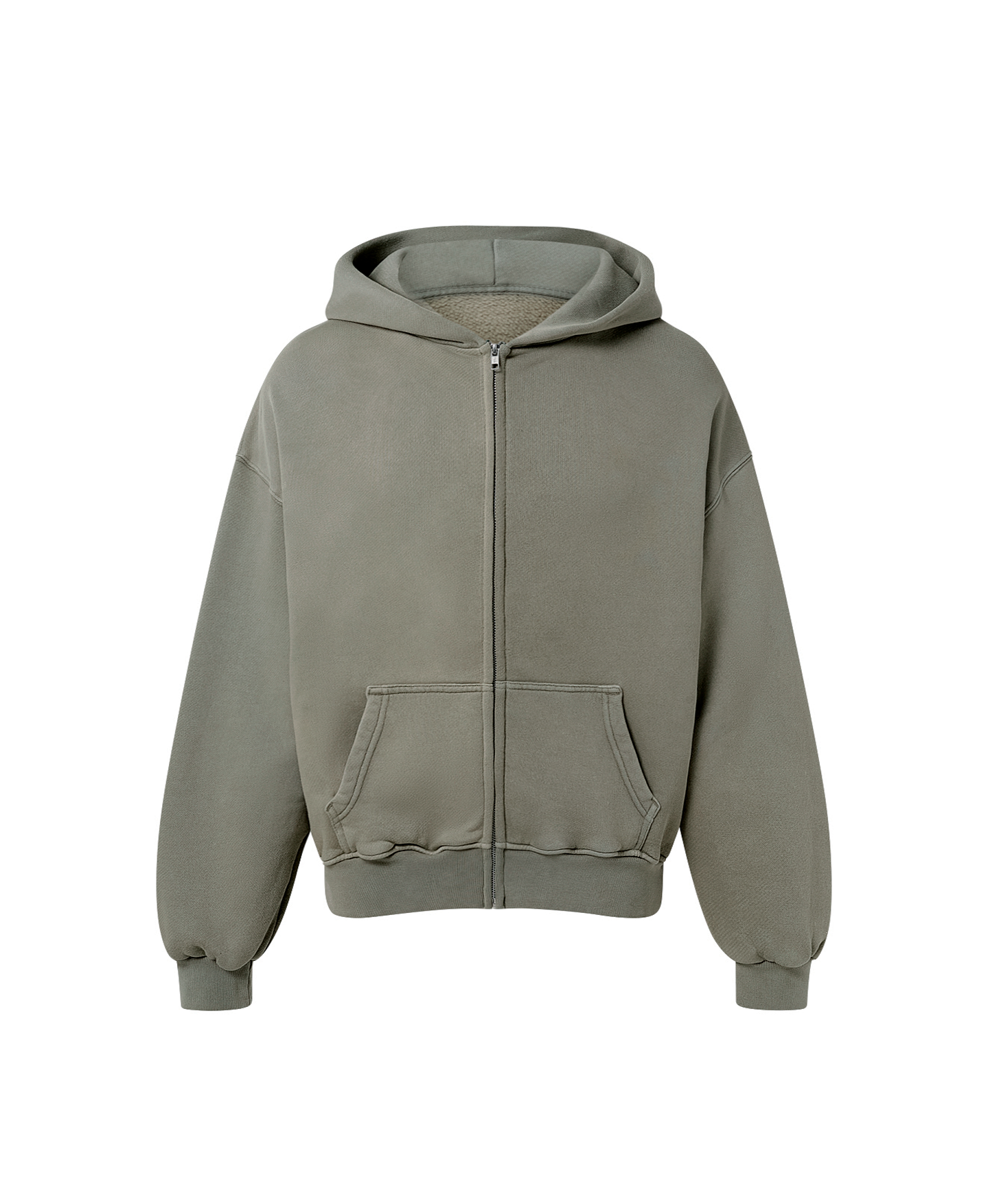 450 GSM 'Vintage Olive' Zipper