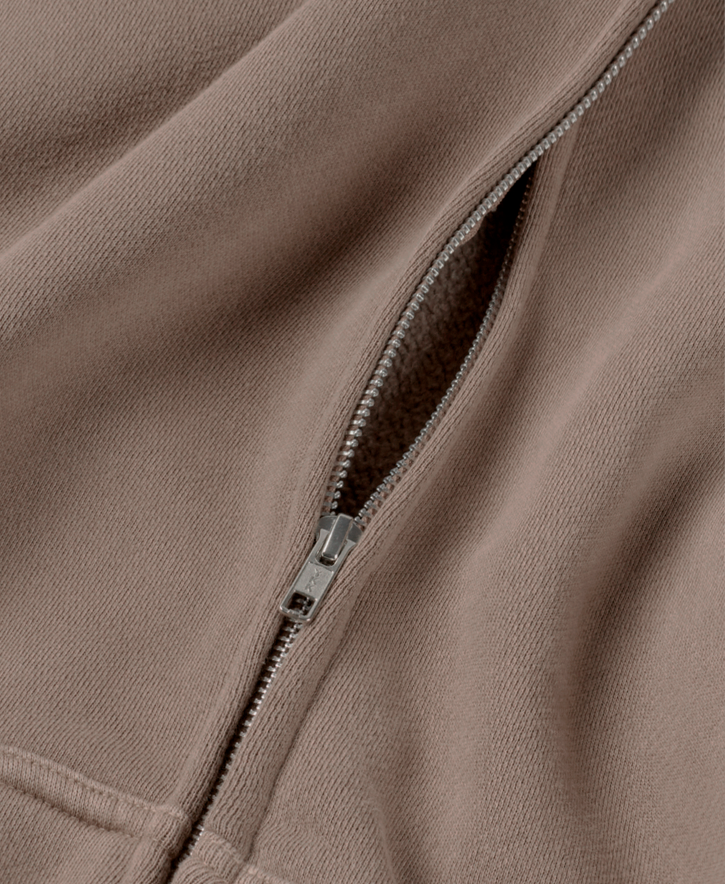 450 GSM 'Vintage Taupe' Zipper