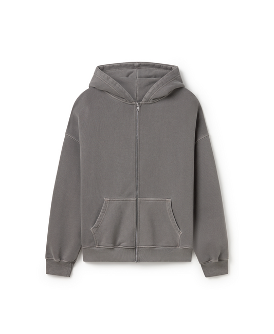 600 GSM 'Mud Gray' Zipper