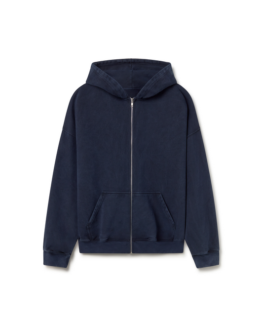 600 GSM 'Vintage Navy' Zipper