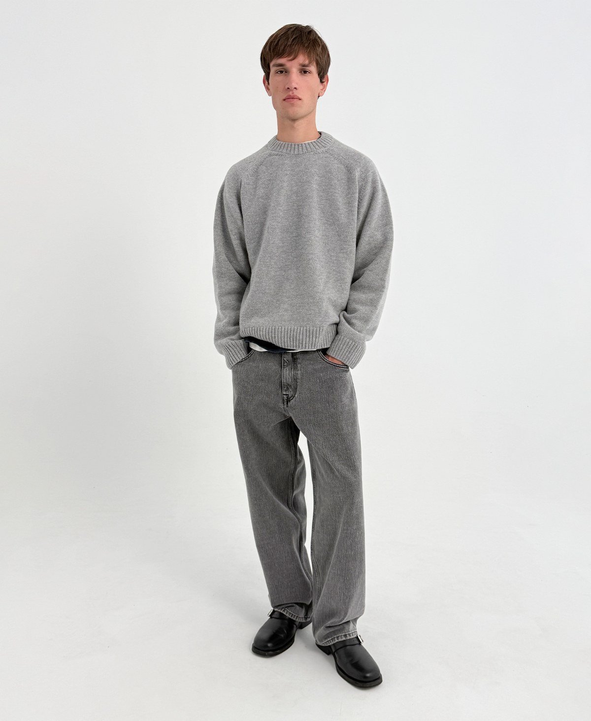 Cashmere 'Light Heather Gray' Sweater